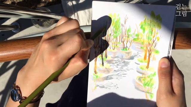 Seoullo 7017 sketch on overpass Sky garden [Urban Sketch] смотреть онлайн