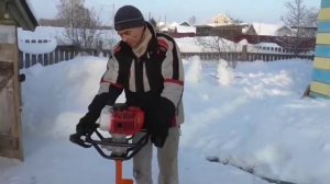 Мотобур 52, кубика 3 л/с  Первый пуск .