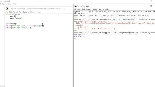 getattr( ) function in Python смотреть онлайн