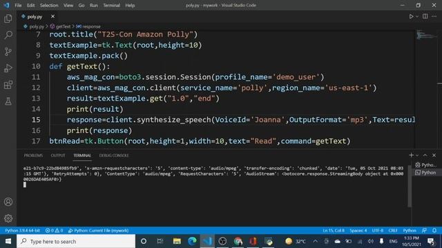 AWS Mini-Project-1 (Part 3): Boto3 script for using Amazon Polly | Text to Speech Converter | смотреть онлайн