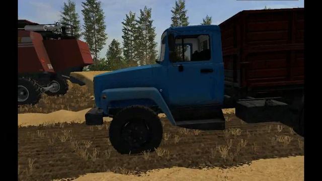Fs2017-россия-1ч.-1серия. Уборка пшеницы на комбайне полесье GS12. смотреть онлайн