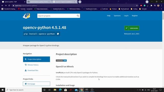 Opencv I Installation of Opencv смотреть онлайн