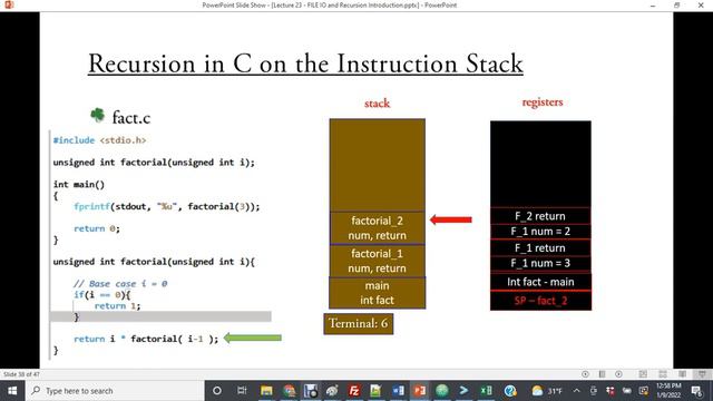 Visualize It - 5-1-3 - Factorial Recursion on the Stack Example смотреть онлайн