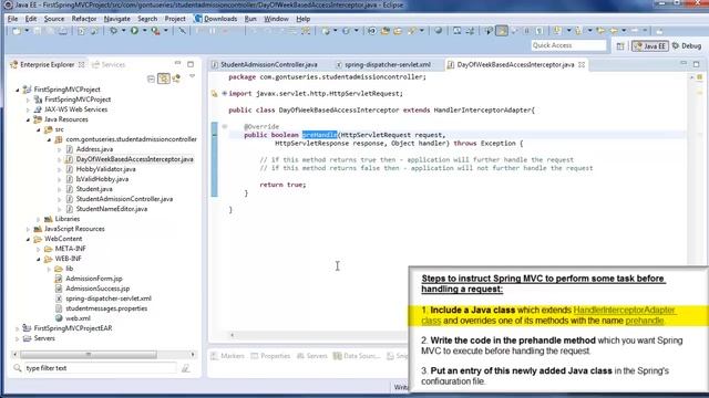 Spring MVC Tutorials 23 - Interceptor 01 ( Introduction with a hands on session ) смотреть онлайн