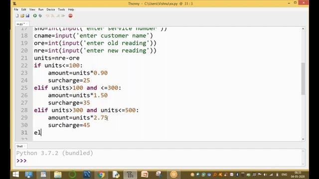 Program to Calculate the Electricity Bill | Python Programs for beginners | Python Tutorial смотреть онлайн