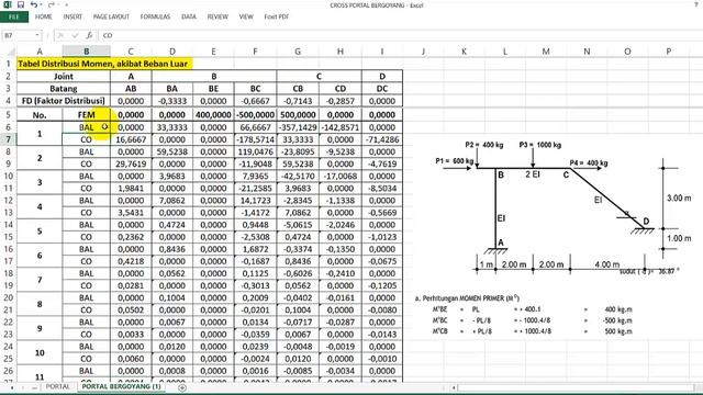 Cara Membuat Tabel Cross (Distribusi Momen) смотреть онлайн