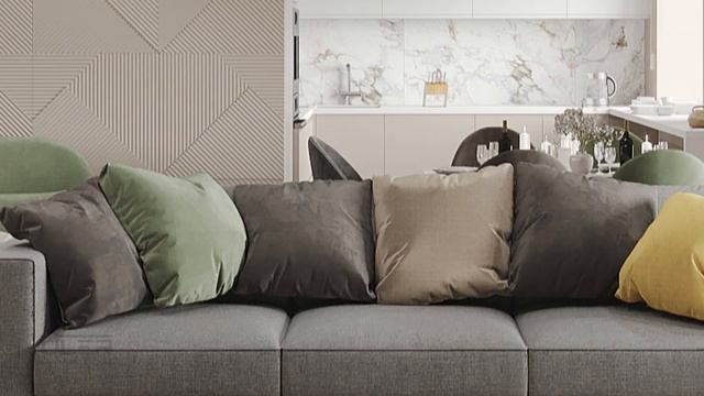 Элегантный нюдовый интерьер двухкомнатной квартиры от дизайнера Татьяны Мухортовой. смотреть онлайн