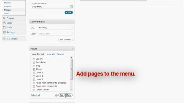 Using the WordPress 3 Menu Builder смотреть онлайн