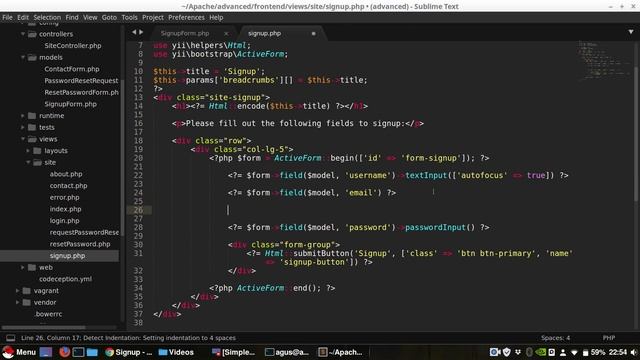 8. Yii2 Tutorial Indonesia - Cara Kustomisasi Form Signup di Frontend смотреть онлайн