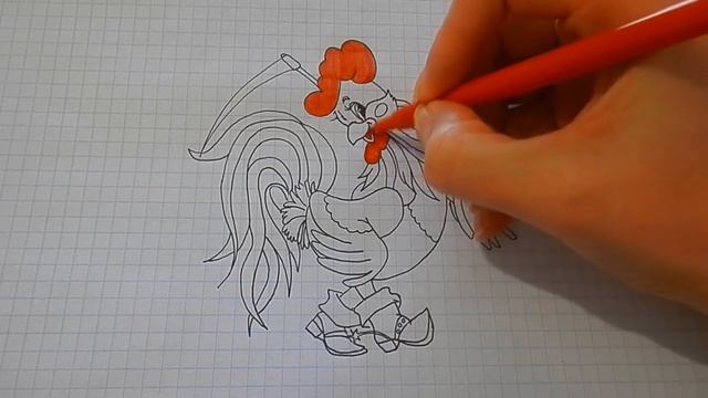 Как Нарисовать Петуха Символ 2017 года #73 / How to Draw a Rooster, the Symbol of 2017 смотреть онлайн