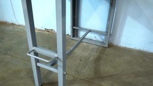 Откидной (складной) стол Vetbot-11.1 с креплением на стену, каркас серый 1000х500х750(900)h
