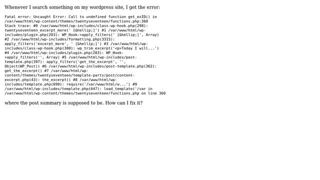 Wordpress: Twenty Seventeen search error (2 Solutions!!) смотреть онлайн