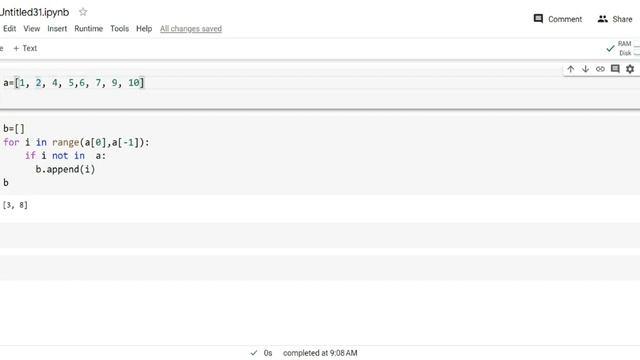 Find missing numbers from a list using python program смотреть онлайн