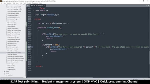 #149 Test submitting | Student management system in PHP | OOP MVC | Quick programming tutorial смотреть онлайн