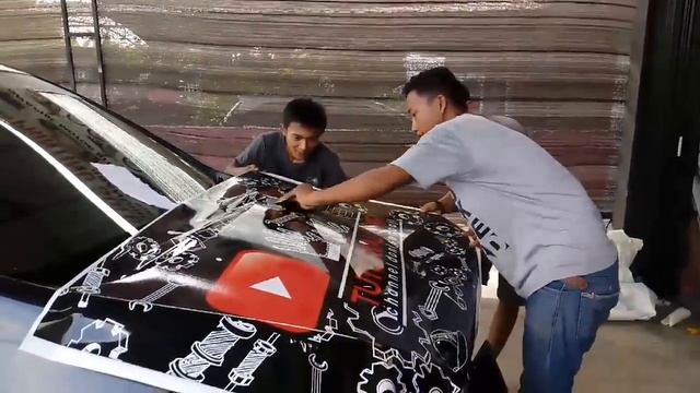 Cara Lengkap Pasang Sticker Mobil | Tutorial Car Sticker Body Wrapping смотреть онлайн