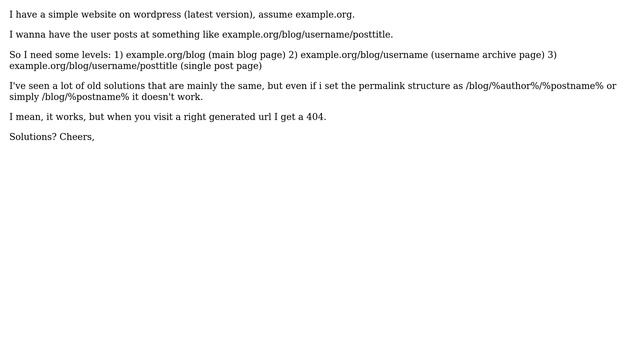 Wordpress: How to keep the /blog slug even in single post slug? смотреть онлайн