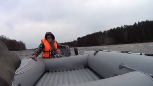 Ротан 460 пробный выезд на большой волне