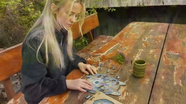 Wild Wolf wooden jigsaw puzzle by Lubiwood смотреть онлайн