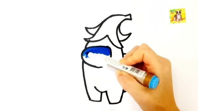 Амонг ас.Мультик рисунок раскраска.Рисунок Амонг ас. смотреть онлайн