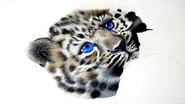 Как нарисовать детеныша леопарда. Drawing Little Leopard смотреть онлайн