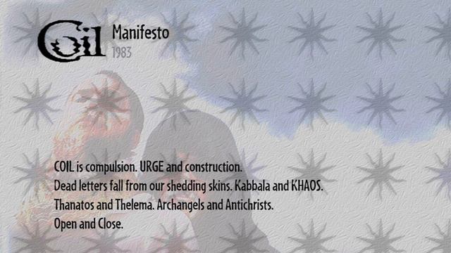 Coil Manifesto read by John Balance in 2001 смотреть онлайн