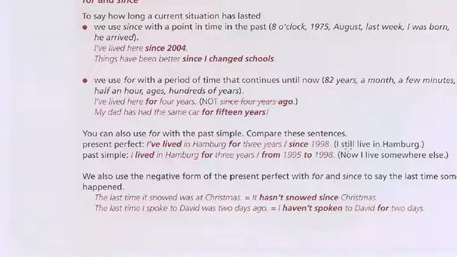 15 Present perfect with for and since смотреть онлайн