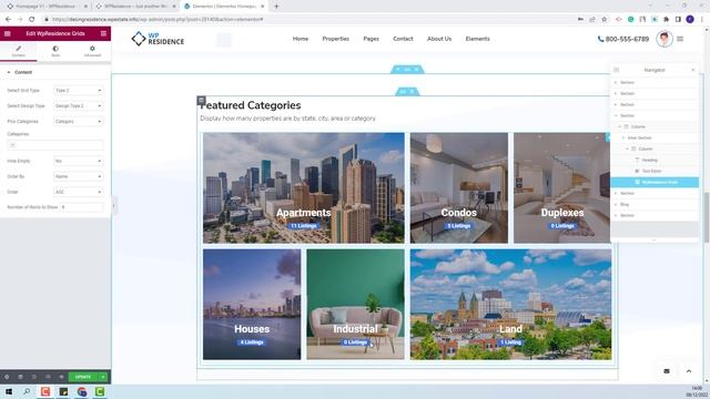 How to use the WP Residence Grids widget for Elementor смотреть онлайн