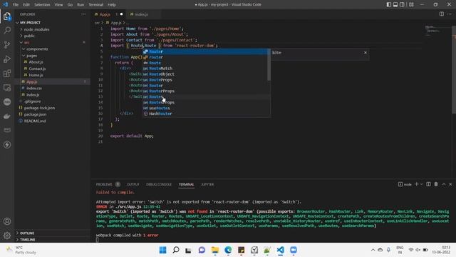 export 'Switch' (imported as 'Switch') was not found in 'react-router-dom' смотреть онлайн