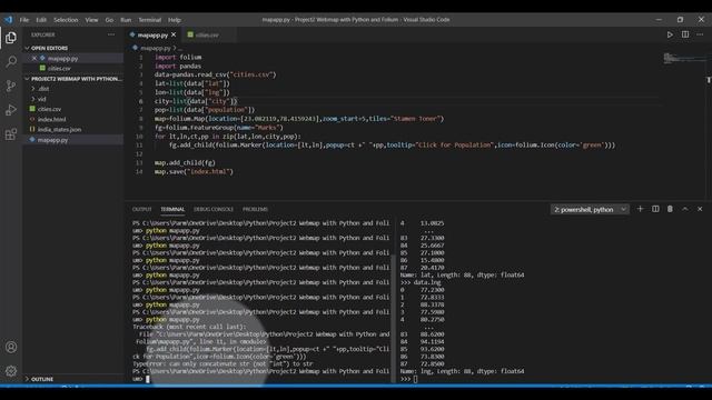 Popup on map marker Folium Python смотреть онлайн