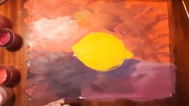 Как легко нарисовать лимон красками гуашь. Мастер класс, рисуем натюрморт, лимон поэтапно. смотреть онлайн