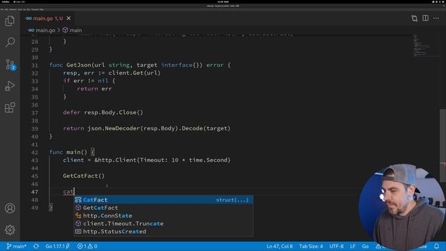 Consume a REST API in Go | Convert JSON to a Struct смотреть онлайн