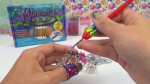 Браслет из резинок рыбий хвост с цепочкой сбоку на станке монстр тэйл Rainbow Loom monster tail