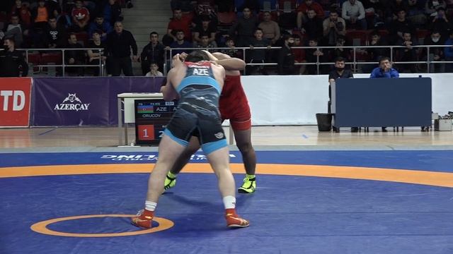 1/2 final FS - 74 kg: Namus Orucov - Cəbrayıl Hacıyev смотреть онлайн