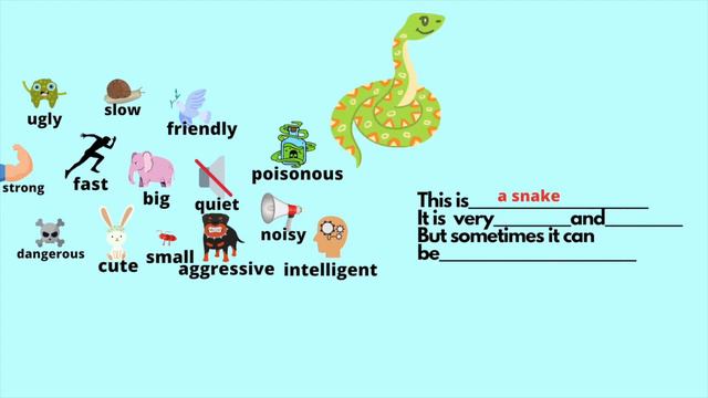 Adjectives Describe Animals Game