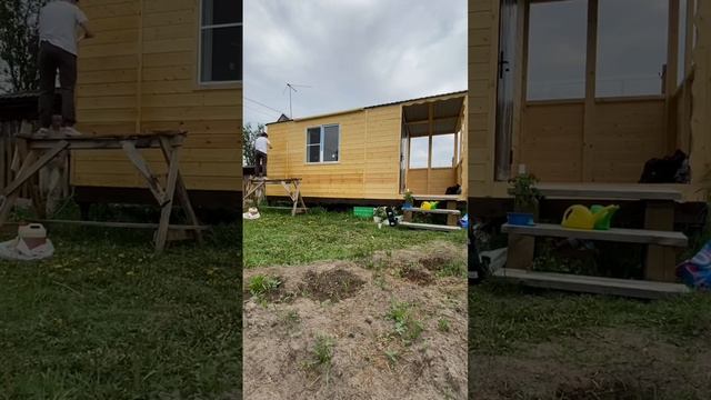 Чтобы домик долго прослужил обрабатываем дерево антисептиком и льняным маслом смотреть онлайн