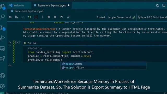 How To Using Pandas Profiling for Summarize Dataset and Handling Error Memory During Load Process смотреть онлайн
