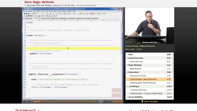 PHP with MySQL - Magic Methods смотреть онлайн