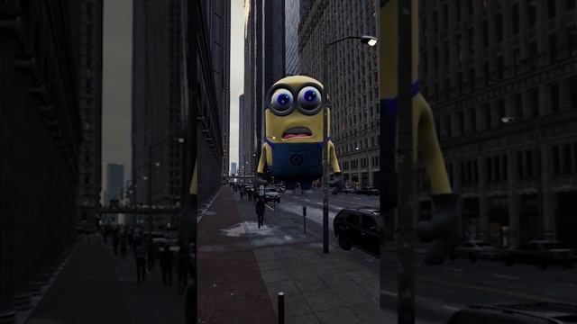 GIANT Minion ATTACK in downtown New York! #shorts смотреть онлайн