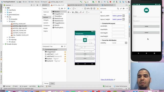 Build App Sign in Sign up and navigation drawer смотреть онлайн