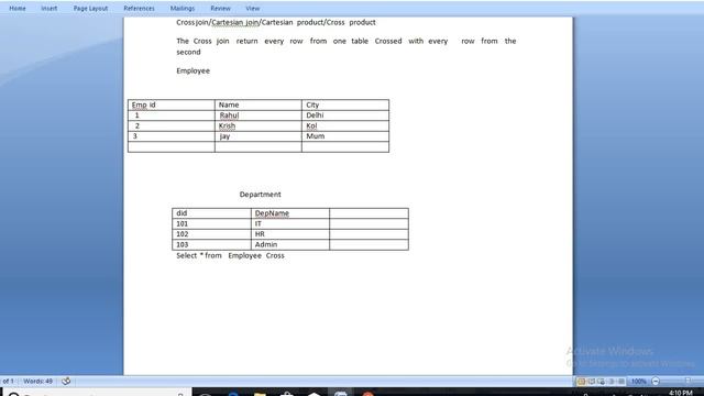 what is Cross join in Sql смотреть онлайн