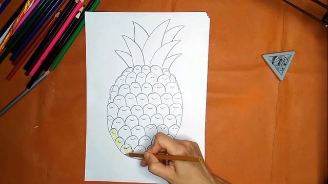 Как нарисовать ананас карандашом. Онлайн-школа рисования "Малевашки" смотреть онлайн