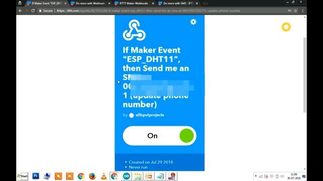 Sending Text Message(SMS) using ESP8266-01 | DHT11 | IFTTT смотреть онлайн