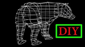 Повернутый медведь из проволоки по чертежам своими руками