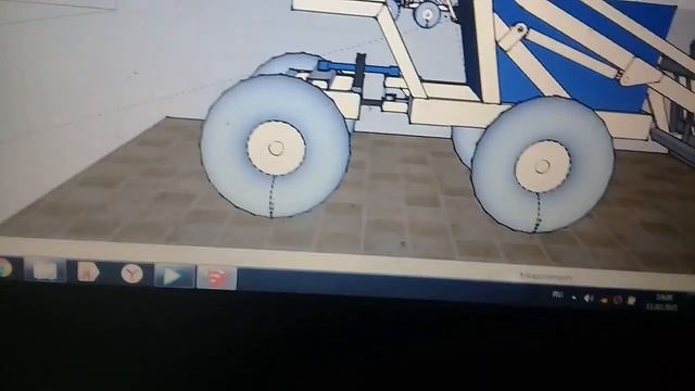 Минитрактор с погрузчиком и навеской. Узел перелома. смотреть онлайн