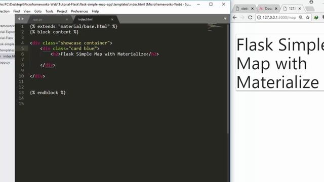 Web Microframeworks - Simple Maps App with Flask & Materialize.css смотреть онлайн