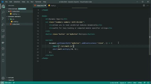 How to use Dynamic Imports for Modules - JavaScript Tutorial смотреть онлайн