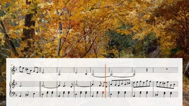 Autumn Waltz — arrangement for violin and piano (MuseScore MIDI + sheet music) смотреть онлайн