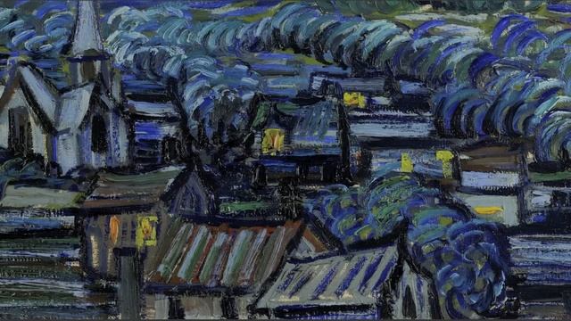 Beethoven in Moonlight Sonata for Starry night by Van Gogh - Video HD смотреть онлайн