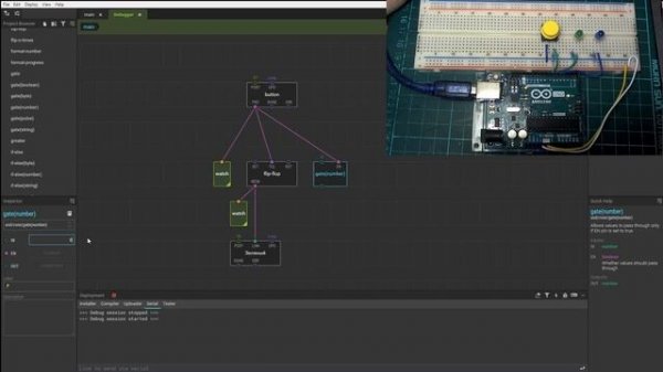XOD IDE. Урок 2 - "Кнопка"