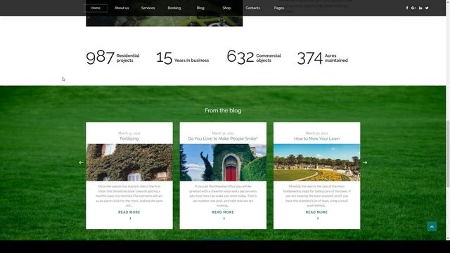 Meadow - Gardening Lawn Care HTML5 Template bootstrap 5 15 смотреть онлайн